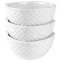 Miseczki na przekąski sos dip porcelanowe białe potrójne 160ml 3 szt. EXCELLENT HOUSEWARE 139312