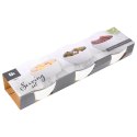 Miseczki na przekąski sos dip porcelanowe białe potrójne 160ml 3 szt. EXCELLENT HOUSEWARE 139312