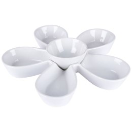 Miseczki na przekąski sosy dipy ceramiczne białe 25x25x5cm ALPINA 139348