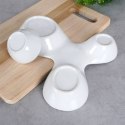 Miseczki na przekąski sosy dipy ceramiczne białe 26x22x6.5cm ALPINA 139330