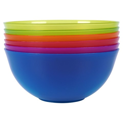 Miseczki plastikowe wielorazowe miski 13cm 450ml zestaw 6 sztuk EXCELLENT HOUSEWARE 139436