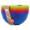 Miseczki plastikowe wielorazowe miski 13cm 450ml zestaw 6 sztuk EXCELLENT HOUSEWARE 139436