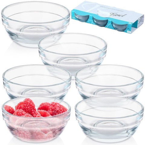 Miseczki szklane małe na sos sojowy dip sosy 7.5cm 80ml 6 sztuk EXCELLENT HOUSEWARE 139655