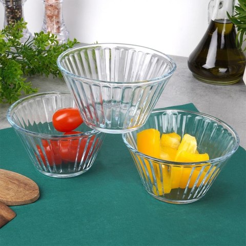 Miseczki szklane na przekąski miski 11.5cm 270ml 3 sztuki EXCELLENT HOUSEWARE 139612