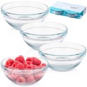 Miseczki szklane na przekąski przystawki sos 12cm 275ml 4 sztuki EXCELLENT HOUSEWARE 139657