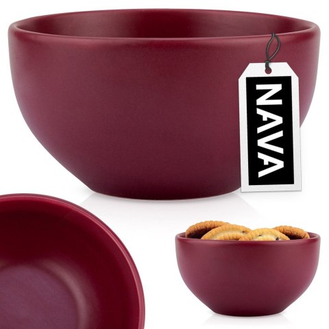Miska ceramiczna na zupę do zupy miseczka bordowa SOHO 14.5cm 720ml NAVA 10-099-296