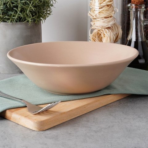 Miska sałatkowa na sałatkę surówkę ceramiczna beżowa SOHO 23.5cm 1.1L NAVA 10-099-274