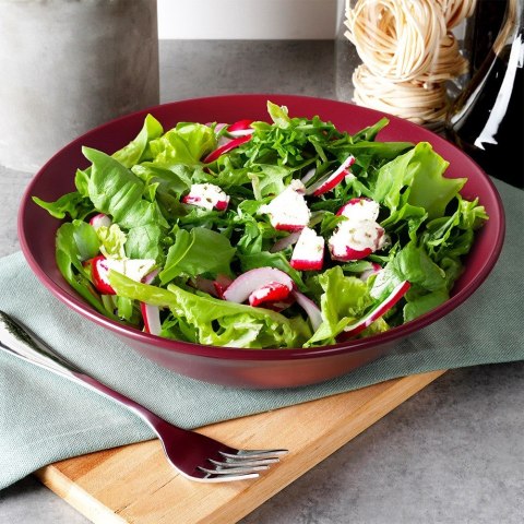 Miska sałatkowa na sałatkę surówkę ceramiczna bordowa SOHO 23.5cm 1.1L NAVA 10-099-294