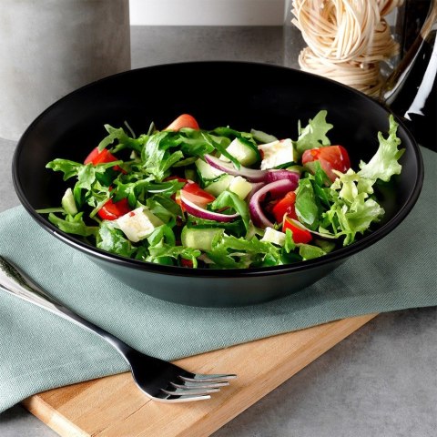 Miska sałatkowa na sałatkę surówkę ceramiczna czarna SOHO 23.5cm 1.1L NAVA 10-099-284
