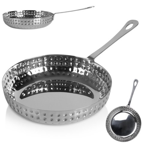 Naczynie do serwowania dań przekąsek stalowe mini patelnia 380ml VILDE 139403