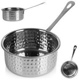 Naczynie do serwowania dań przekąsek stalowe mini rondel 450ml VILDE 139401