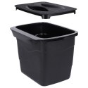 Pojemnik na obierki odpadki śmieci BIO na drzwi czarny 4.5L kosz VILDE 259223