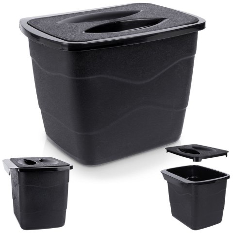 Pojemnik na obierki odpadki śmieci BIO na drzwi czarny 4.5L kosz VILDE 259223