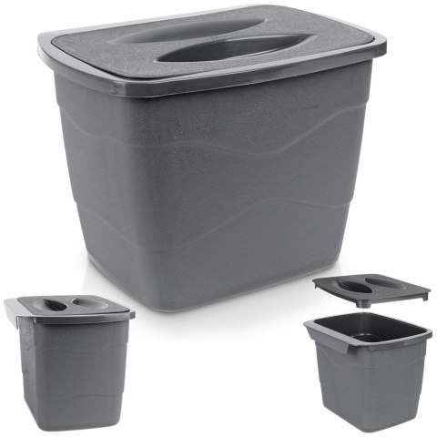 Pojemnik na obierki odpadki śmieci BIO na drzwi szary 4.5L kosz VILDE 259222