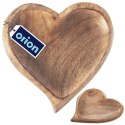 Talerz na przekąski do serwowania drewniany MANGO 20x21cm ORION 153873