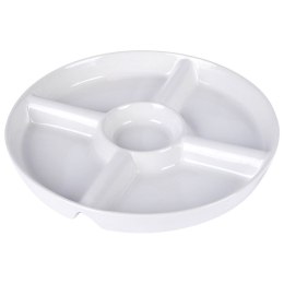 Talerz na przekąski do serwowania przystawek ceramiczny biały 23cm ALPINA 139329