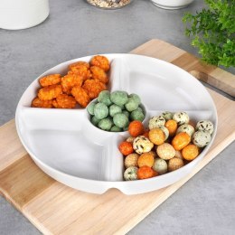 Talerz na przekąski do serwowania przystawek ceramiczny biały 23cm ALPINA 139329