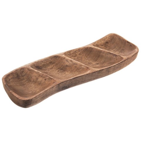 Talerz na przekąski do serwowania tapas drewniany dzielony MANGO 35x11cm ORION 129219