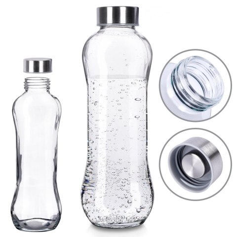 Butelka na wodę sok lemoniadę szklana 600 ml ORION 126421