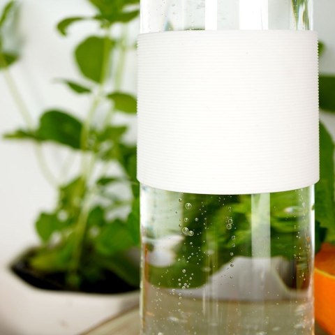 Butelka na wodę sok lemoniadę szklana biała 600 ml EXCELLENT HOUSEWARE 259152-B