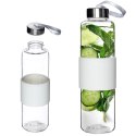 Butelka na wodę sok lemoniadę szklana biała 600 ml EXCELLENT HOUSEWARE 259152-B