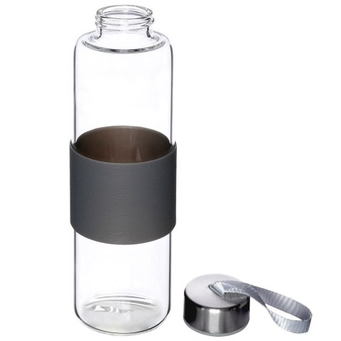 Butelka na wodę sok lemoniadę szklana szara 600 ml EXCELLENT HOUSEWARE 259152-S