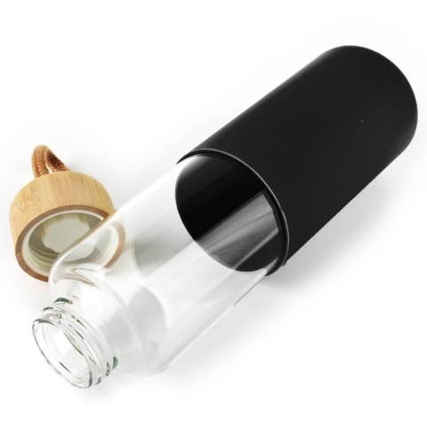 Butelka na wodę sok lemoniadę szklana z silikonowym pokrowcem 600 ml VILDE 139443