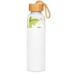 Butelka szklana na wodę soki z silikonowym pokrowcem biała 500 ml EXCELLENT HOUSEWARE 124502-B