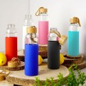 Butelka szklana na wodę soki z silikonowym pokrowcem biała 500 ml EXCELLENT HOUSEWARE 124502-B