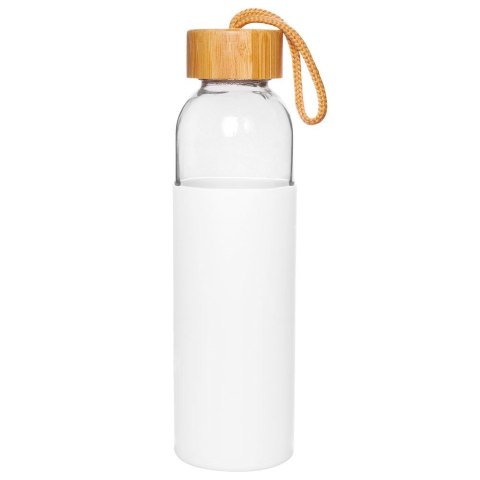 Butelka szklana na wodę soki z silikonowym pokrowcem biała 500 ml EXCELLENT HOUSEWARE 124502-B
