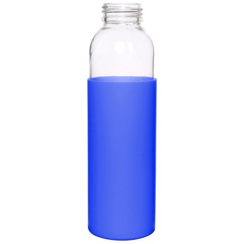 Butelka szklana na wodę soki z silikonowym pokrowcem niebieska 500 ml EXCELLENT HOUSEWARE 124502-N
