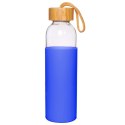 Butelka szklana na wodę soki z silikonowym pokrowcem niebieska 500 ml EXCELLENT HOUSEWARE 124502-N