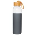 Butelka szklana na wodę soki z silikonowym pokrowcem szara 500 ml EXCELLENT HOUSEWARE 124502-S