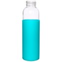 Butelka szklana na wodę soki z silikonowym pokrowcem turkusowa 500 ml EXCELLENT HOUSEWARE 124502-T