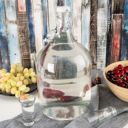 Butelka z klipsem gąsior na wino alkohol szklany 5L ORION 127720