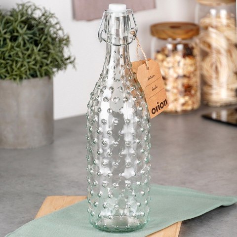 Butelka z klipsem szklana na nalewki wino bimber sok syrop 1L ORION 126485
