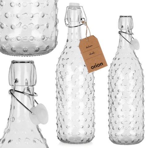 Butelka z klipsem szklana na nalewki wino bimber sok syrop 1L ORION 126485