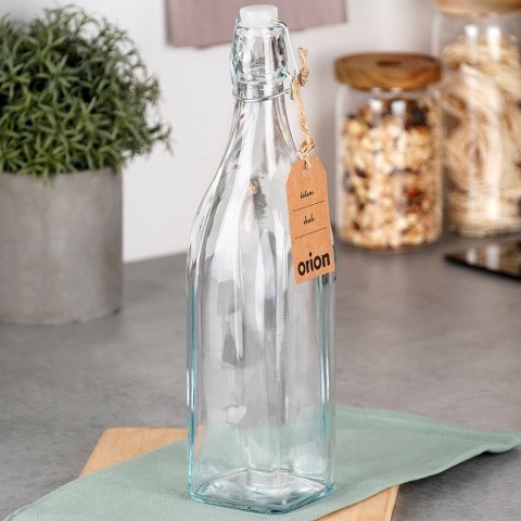 Butelka z klipsem szklana na nalewki wino bimber soki nalewkę duża 1L ORION 126401