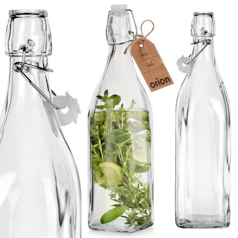 Butelka z klipsem szklana na nalewki wino bimber soki nalewkę duża 1L ORION 126401