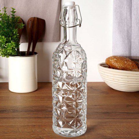 Butelka z klipsem szklana na nalewki wino bimber soki syrop 750 ml ORION 126496