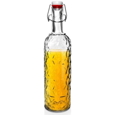 Butelka z klipsem szklana na nalewki wino bimber soki syrop duża 1,1L ORION 126497