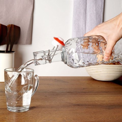 Butelka z klipsem szklana na nalewki wino bimber soki syrop duża 1,1L ORION 126497