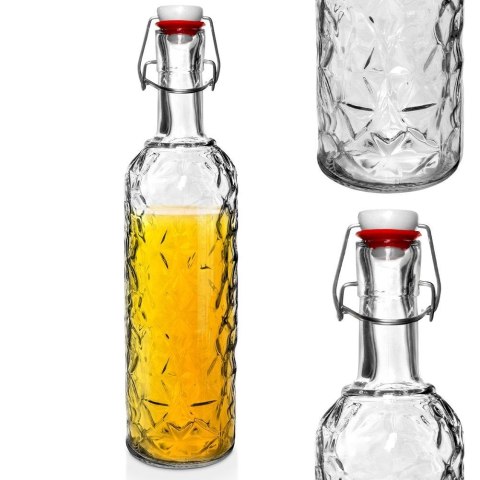Butelka z klipsem szklana na nalewki wino bimber soki syrop duża 1,1L ORION 126497