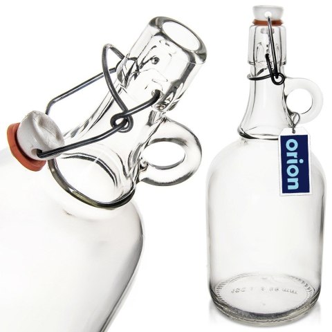 Butelka z klipsem szklana na nalewki wino bimber soki syrop duża 1L ORION 127719