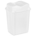 Kosz na śmieci do biura łazienki kuchni łazienkowy plastikowy biały 16L ORION 731341