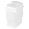 Kosz na śmieci do biura łazienki kuchni łazienkowy plastikowy biały 16L ORION 731341