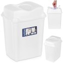 Kosz na śmieci do biura łazienki kuchni łazienkowy plastikowy biały 16L ORION 731341