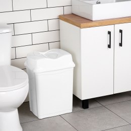 Kosz na śmieci do biura łazienki kuchni łazienkowy plastikowy biały 28L ORION 731344