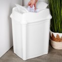 Kosz na śmieci do biura łazienki kuchni łazienkowy plastikowy biały 28L ORION 731344