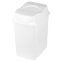 Kosz na śmieci do biura łazienki kuchni łazienkowy plastikowy biały 28L ORION 731344